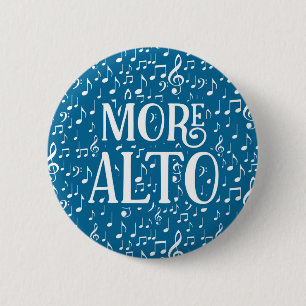 Meer Alto - Blue White Singer Ronde Button 5,7 Cm