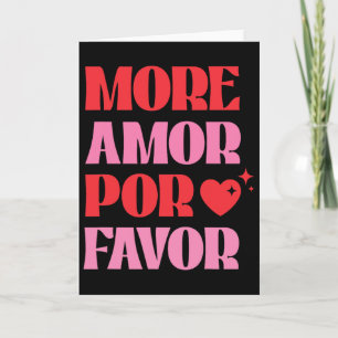 Meer Amor Por Favor' Retro Liefde Valentijn Aesthe Kaart