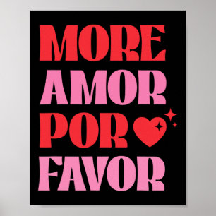 Meer Amor Por Favoriet Retro Love Valentijn Esthet Poster