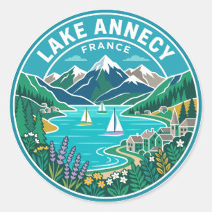 Meer Annecy Frankrijk Ronde Sticker