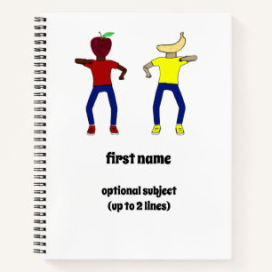 Meer appels en Bananen White - speciaal gepersonal Notitieboek