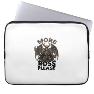 Meer Baas Alsjeblieft Halloween Duivel Skelet Bijl Laptop Sleeve