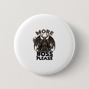 Meer Baas Alsjeblieft Halloween Duivel Skelet Bijl Ronde Button 5,7 Cm