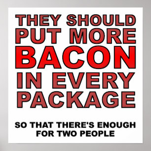 Meer Bacon Funny Poster