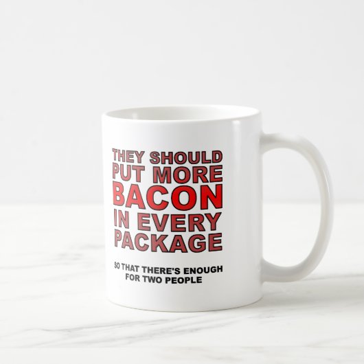 Meer Bacon Grappige Mok (Rechts)