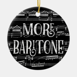 Meer Baritone-alkboard - Black White Singer Keramisch Ornament