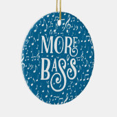 Meer bas - blauwe witte muziek keramisch ornament (Rechts)