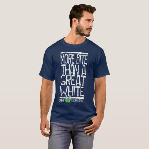 Meer bijten wit t-shirt