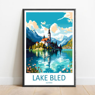 Meer Bled Reisprint Meer Bled Huisdecoratie Sloven Poster