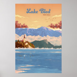 Meer Bled Slovenië Reisposter Poster