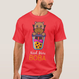 Meer boba Cute-paard nodig van Bubble Tea 1 T-shirt