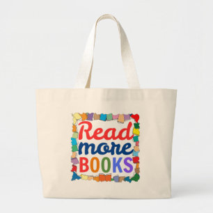 Meer Boeken Lezen Grote Tote Bag