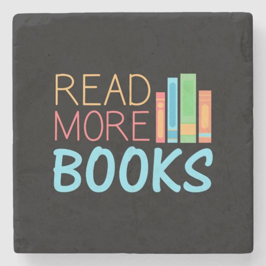 Meer boeken lezen stenen onderzetter (Voorkant)