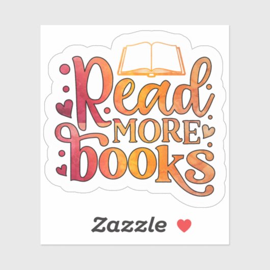 Meer boeken lezen sticker (Vel)