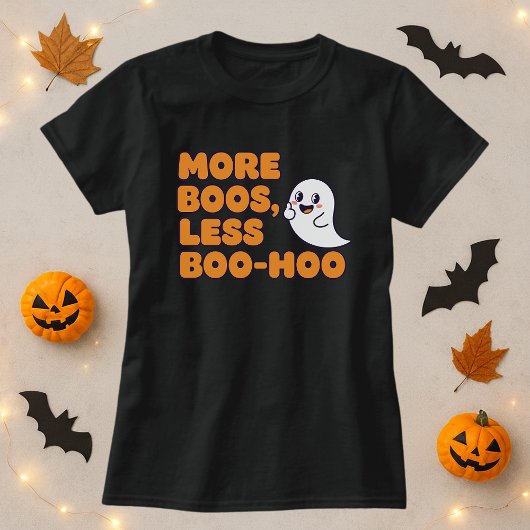 Meer Boeken Minder Boo-Hoo Halloween Ghost & Bever T-shirt