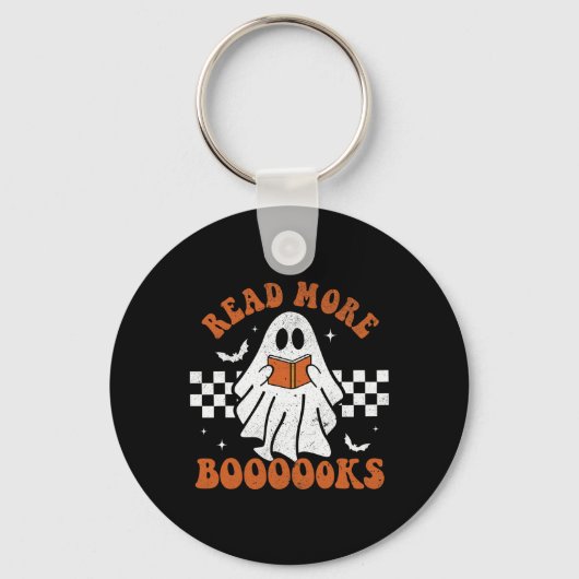 Meer boeken Schattige Ghost Reading Book Teacher H Sleutelhanger (Voorkant)