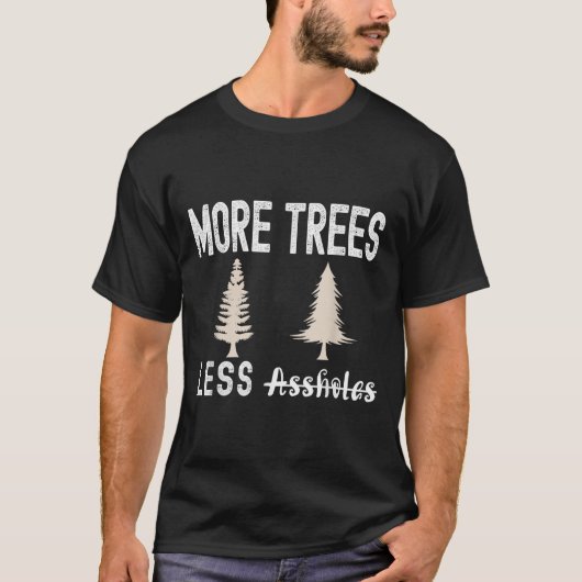 Meer Bomen Minder Gaten Lelijk Kerstsweater T-shirt (Voorkant)