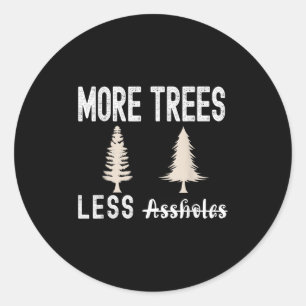 Meer Bomen Minder Gaten Lelijke Kersttrui Ronde Sticker