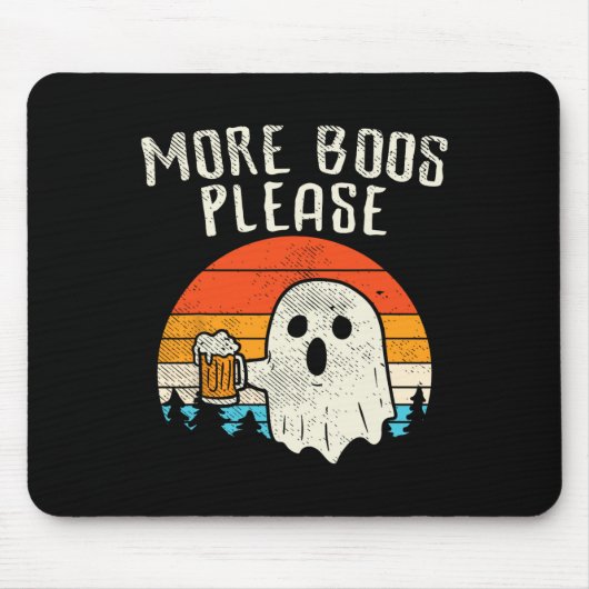 Meer Boos alsjeblieft Ghost Beer Retro Halloween D Muismat (Voorkant)