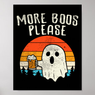 Meer Boos alsjeblieft Ghost Beer Retro Halloween D Poster