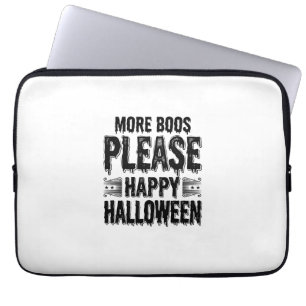 Meer Boos Alsjeblieft Vintage Halloween Typografie Laptop Sleeve