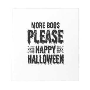 Meer Boos Alsjeblieft Vintage Halloween Typografie Notitieblok