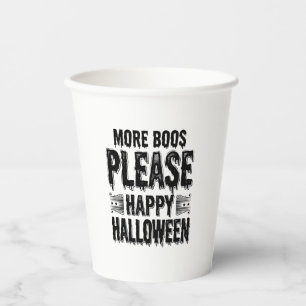 Meer Boos Alsjeblieft Vintage Halloween Typografie Papieren Bekers