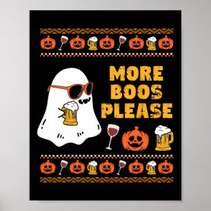 Meer Boos Please Retro Ghost Halloween Cos Poster