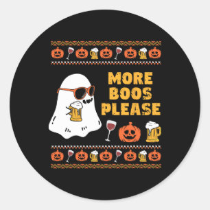 Meer Boos Please  Retro Ghost Halloween Cos Ronde Sticker