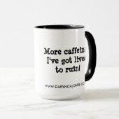 Meer cafeïne. mok (Voorkant rechts)