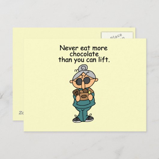 Meer chocolade-Humor Briefkaart (Voorkant / Achterkant)