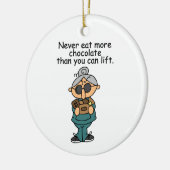 Meer chocolade-Humor Keramisch Ornament (Links)