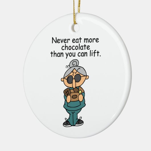Meer chocolade-Humor Keramisch Ornament (Links)