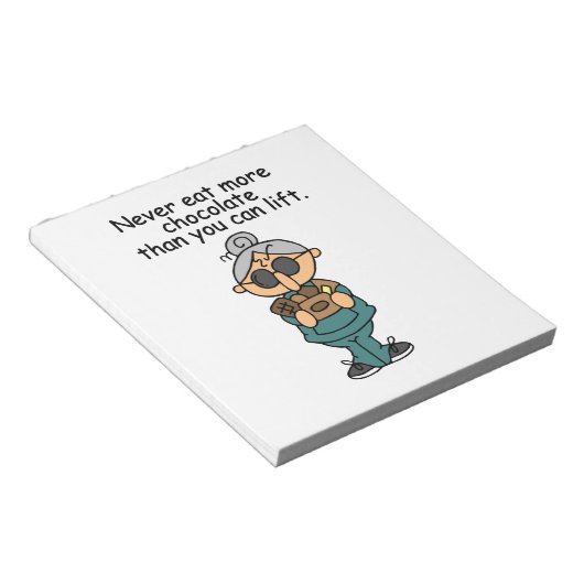 Meer chocolade-Humor Notitieblok (Schuin)