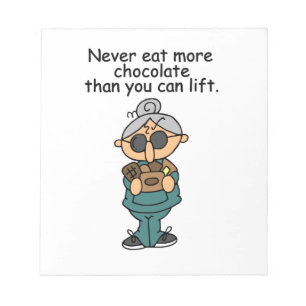 Meer chocolade-Humor Notitieblok