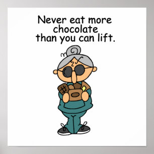 Meer chocolade-Humor Poster