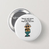 Meer chocolade-Humor Ronde Button 5,7 Cm (Voorkant /achterkant)