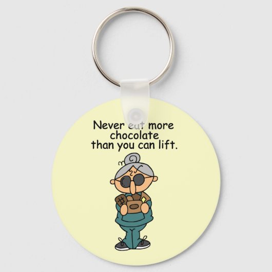 Meer chocolade-Humor Sleutelhanger (Voorkant)