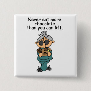 Meer chocolade-Humor Vierkante Button 5,1 Cm