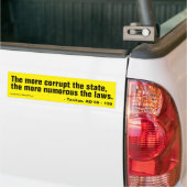 Meer corruptie in de staat bumpersticker (Op Truck)