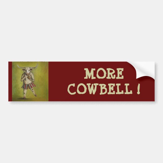 Meer Cowbell Bumpersticker (Voorkant)