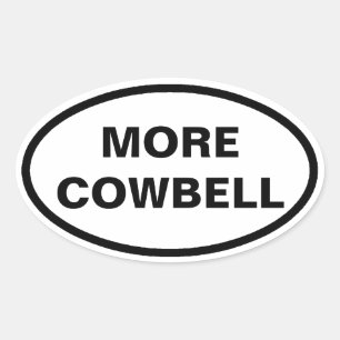 Meer Cowbell ovale auto stickers