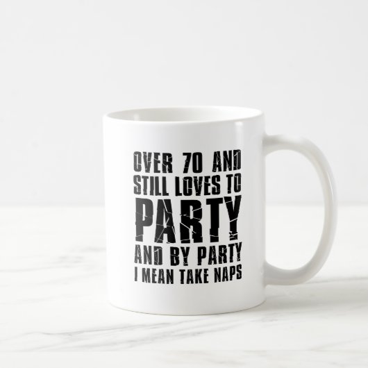 Meer dan 70 en nog steeds houdt van party Mok (Rechts)