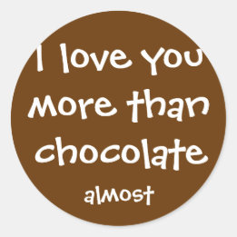 Meer dan chocolade ronde sticker
