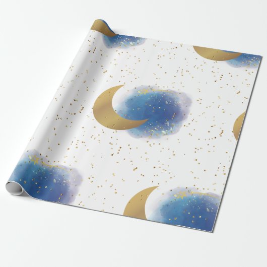 Meer dan het Moon Wrapping Paper Cadeaupapier (Uitgerold)
