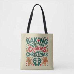 Meer dan koekjes bakken met Kerstmis Zwangerschap Draagtas