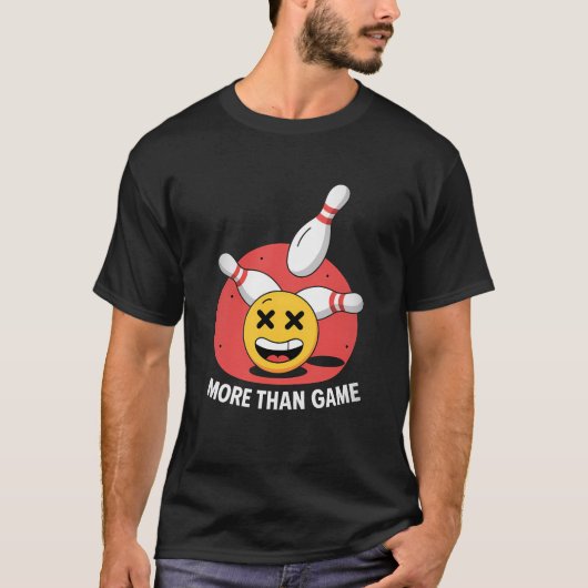Meer dan spel - Funny Bowling Emoji Strike T-shirt (Voorkant)