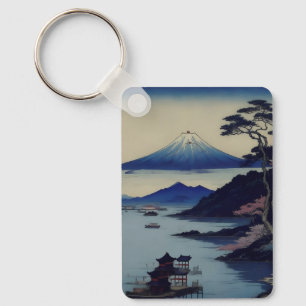 Meer, dennenboom en berg - Japan Sleutelhanger