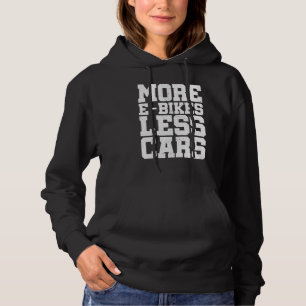 Meer E-Bikes Minder Auto's Fiets Mountainbike Wiel Hoodie