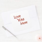 Meer Elegant Liefdesontwerp  Vierkante Sticker (Envelop)